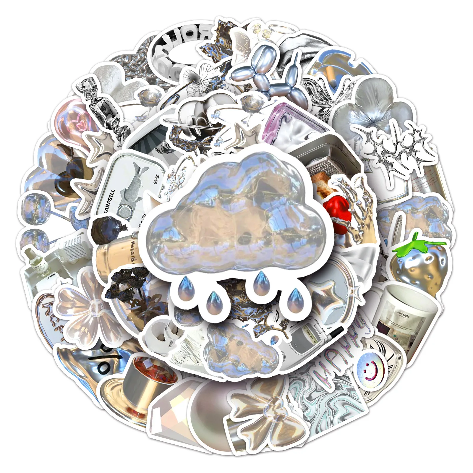 50PCS silver ins wind graffiti sticker small fresh decoration DIY mobile phone case notebook luggage car sticker waterproof
50PCS silver ins wind graffiti sticker small fresh decoration DIY mobile phone case notebook luggage car sticker waterproof