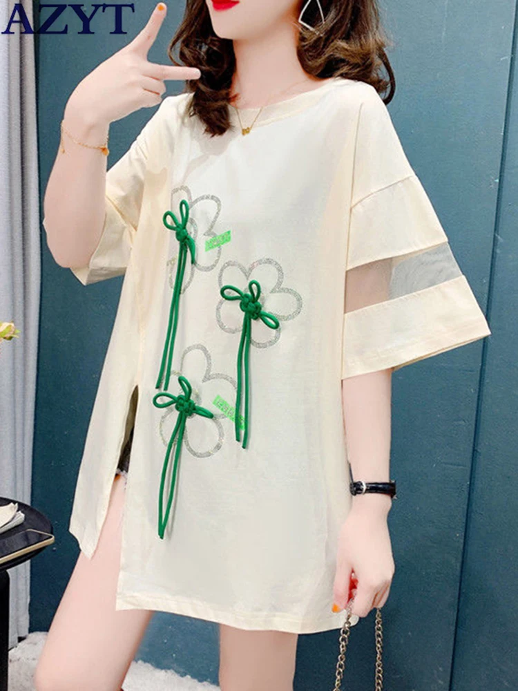 AZYT Summer O Neck Loose Short Sleeve T Shirt 2022 Korean Fashion Split Women's T Shirts Cotton Casual Tees Female Tops
AZYT Summer O Neck Loose Short Sleeve T Shirt 2022 Korean Fashion Split Women's T Shirts Cotton Casual Tees Female Tops