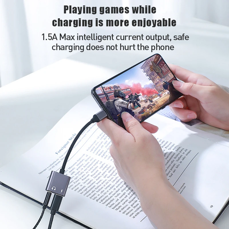 Разветвитель 2 в 1 для наушников Samsung Galaxy S21/S20/FE Note 20 Ultra/Note 10 Plus аудиокабель с
