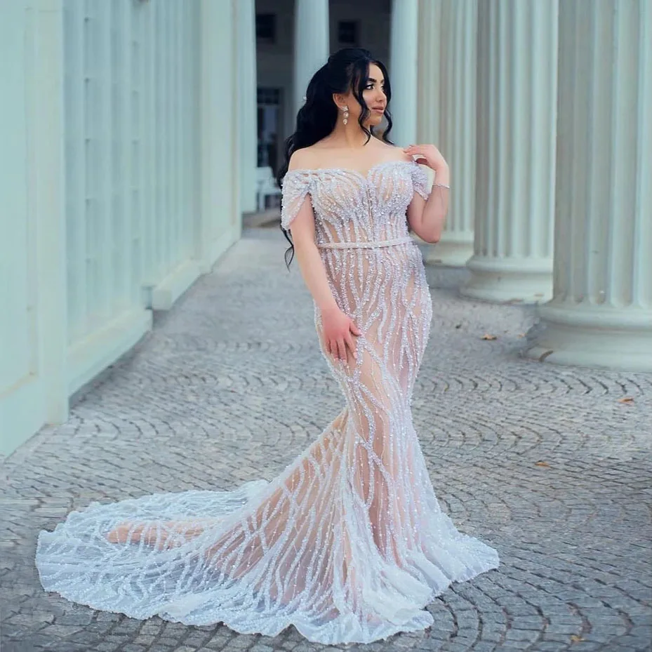 Arabic Prom Dresses Crsytals Sweetheart Long Evening Gowns Beaded Sweep Train Women Party Dress for Wedding Off Shoulder
Arabic Prom Dresses Crsytals Sweetheart Long Evening Gowns Beaded Sweep Train Women Party Dress for Wedding Off Shoulder