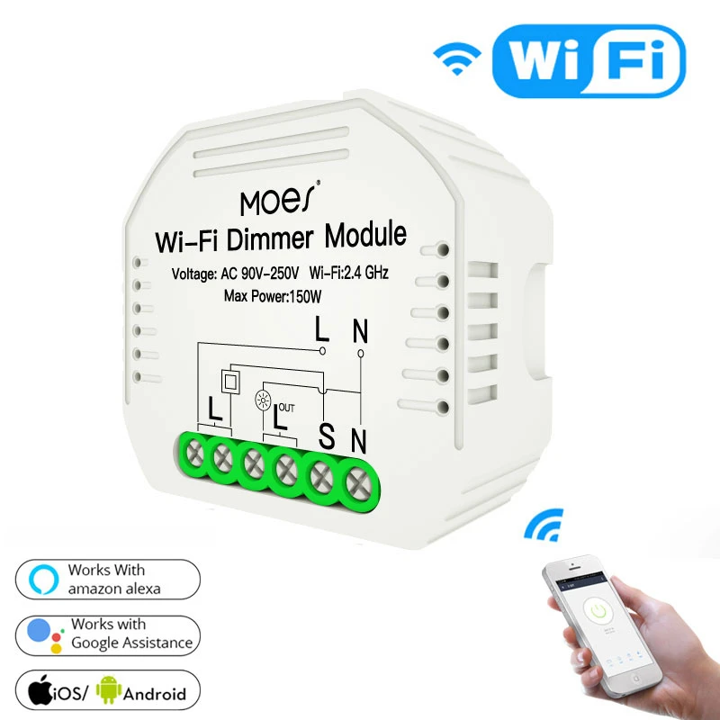 DIY Smart WiFi Light LED Dimmer 1/2 Way Switch Smart Life/Tuya APP Remote Control,Works with Alexa Echo Google Home
DIY Smart WiFi Light LED Dimmer 1/2 Way Switch Smart Life/Tuya APP Remote Control,Works with Alexa Echo Google Home