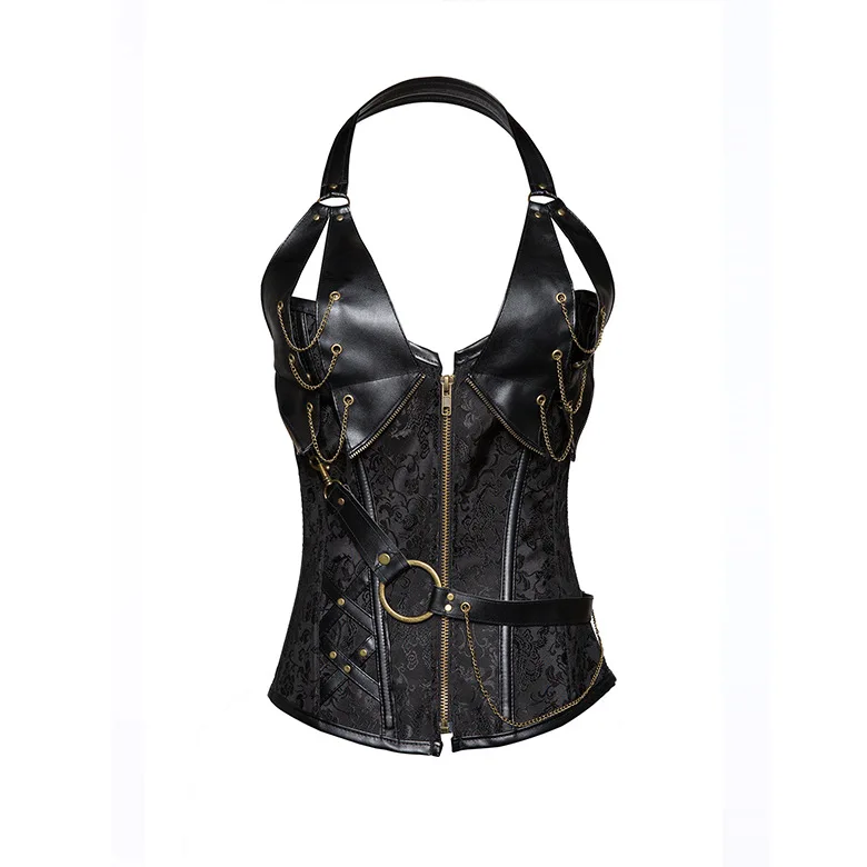 Leather Uniform 14 Steel Bones Metal Steampunk Waist Tighting Corset Performance Costume Women Palace Shaping Korset
Leather Uniform 14 Steel Bones Metal Steampunk Waist Tighting Corset Performance Costume Women Palace Shaping Korset
