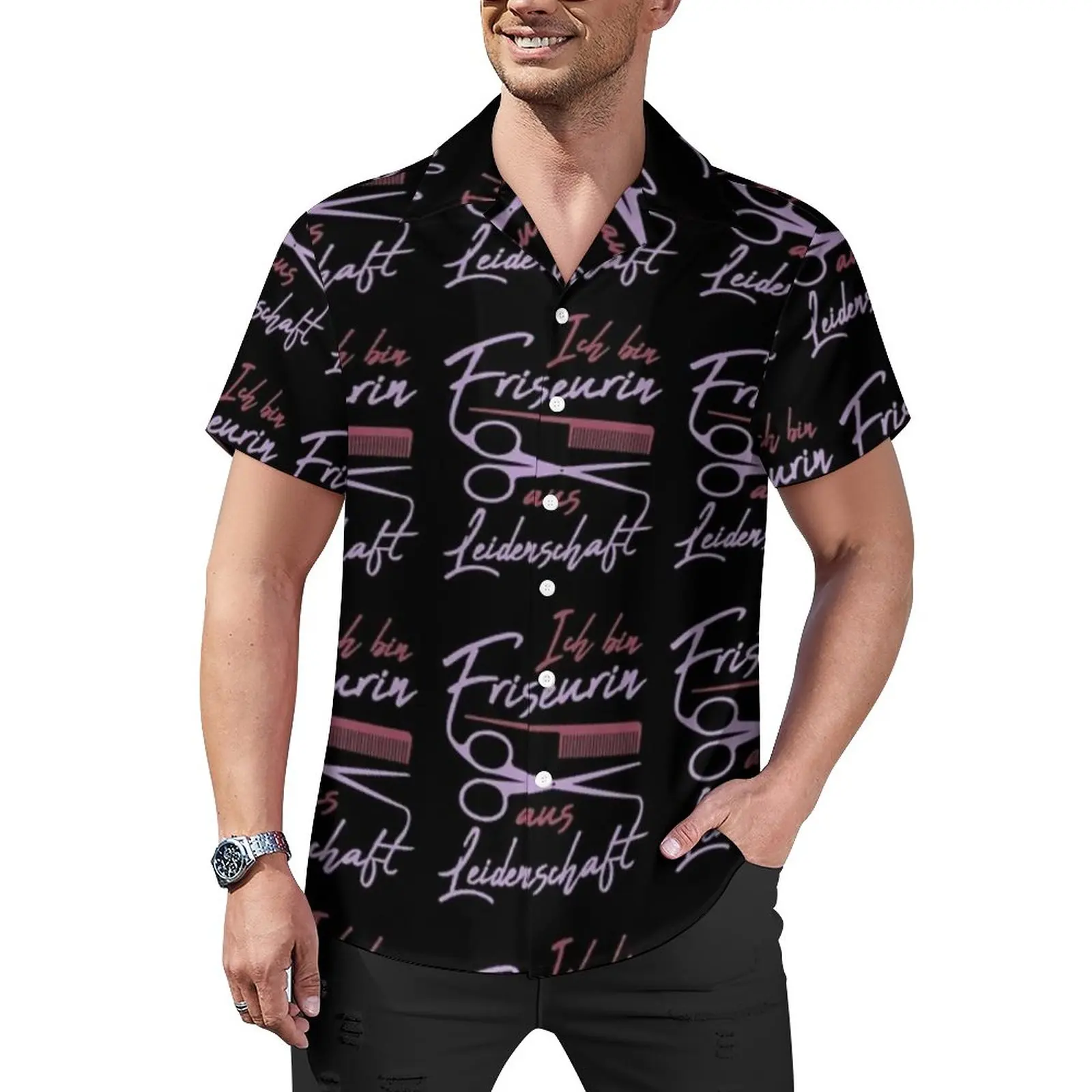 Hairdresser Loose Shirt Male Vacation Occupation Casual Shirts Hawaiian Design Short Sleeve Street Style Oversized Blouses
Hairdresser Loose Shirt Male Vacation Occupation Casual Shirts Hawaiian Design Short Sleeve Street Style Oversized Blouses