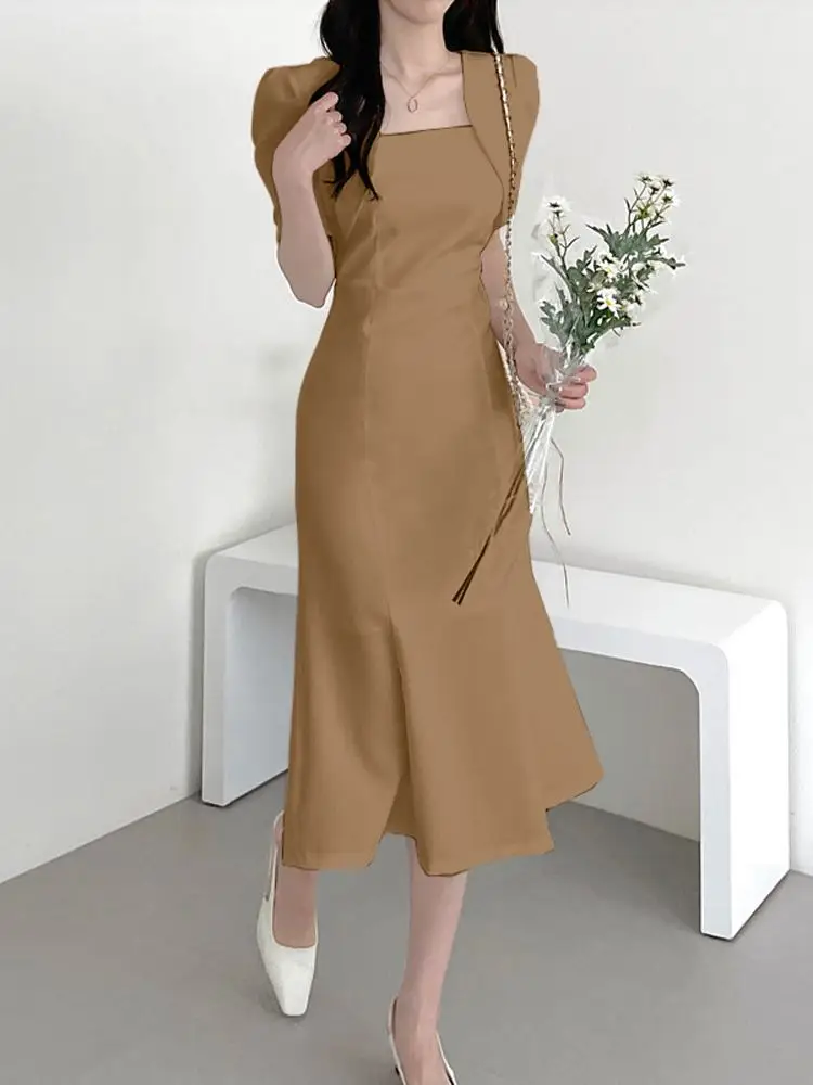 Elegant Short Sleeve Dress Fashion Office Dress 2023 Sexy Puff Sleeve Round Neck Sqaure Neck Midi Sundress Sexy Party Vestido
Elegant Short Sleeve Dress Fashion Office Dress 2023 Sexy Puff Sleeve Round Neck Sqaure Neck Midi Sundress Sexy Party Vestido