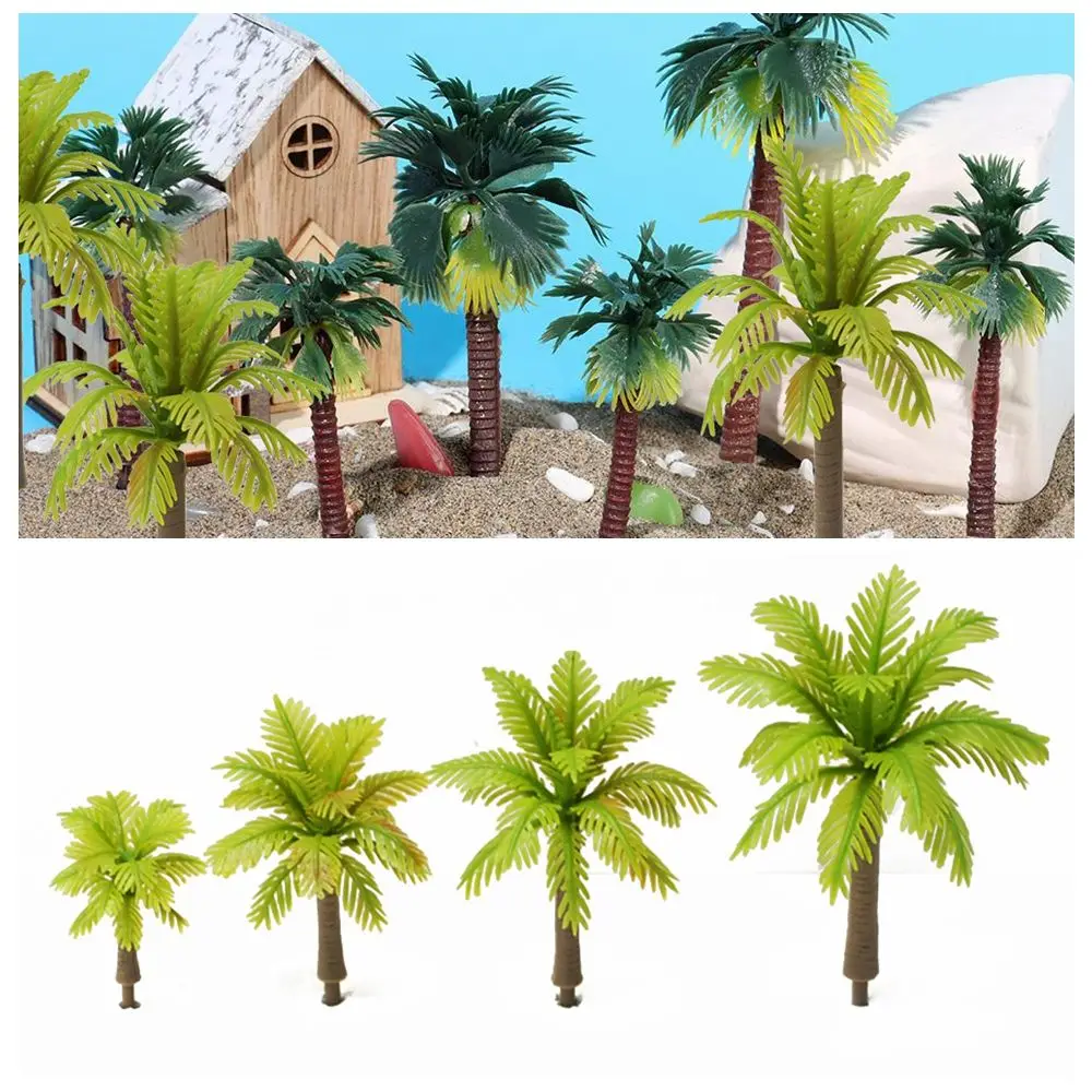 

DIY Plastic Tree Ho Train Layout Bonsai Craft Scenery Model Miniature Plant Pots Plastic Coconut Palm Tree Tree Model
