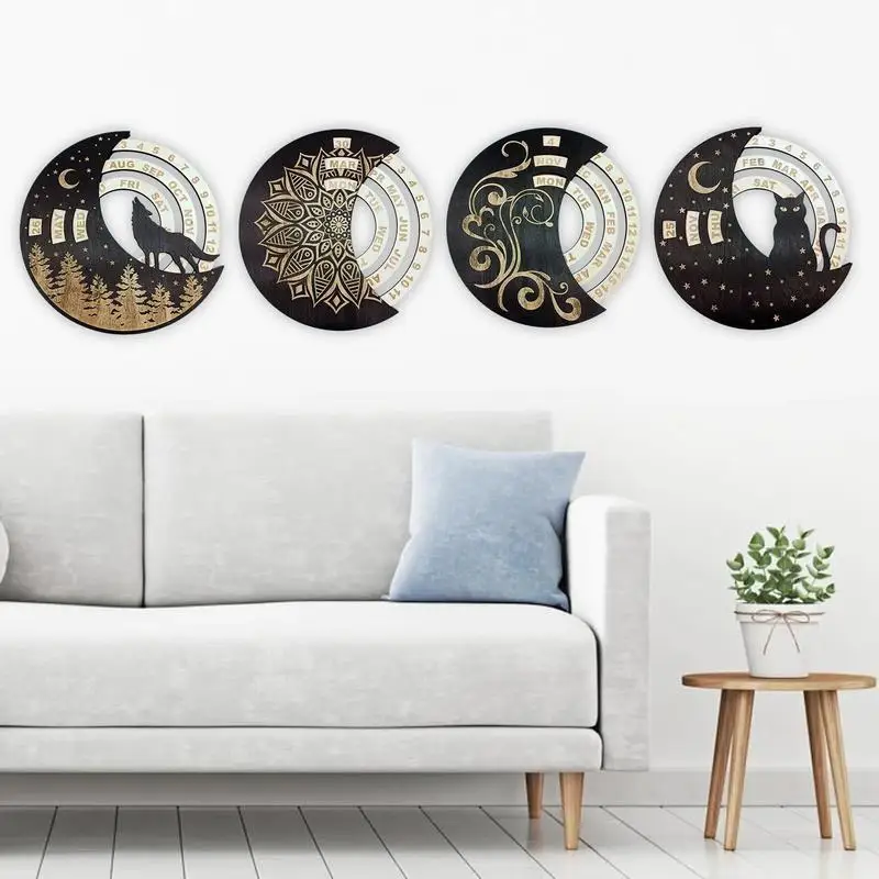 Wooden Perpetual Calendar Circular Spin Perpetual Calendar Moon Disks Calendar Farmhouse Wooden Calendar Sign Decor Family
Wooden Perpetual Calendar Circular Spin Perpetual Calendar Moon Disks Calendar Farmhouse Wooden Calendar Sign Decor Family