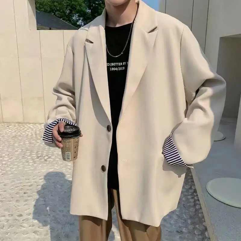 Men Leisure British-style Trendy Loose All-match Simple Korean Suit-tops Male Single-breasted Retro Daily Ins Streetwear
Men Leisure British-style Trendy Loose All-match Simple Korean Suit-tops Male Single-breasted Retro Daily Ins Streetwear