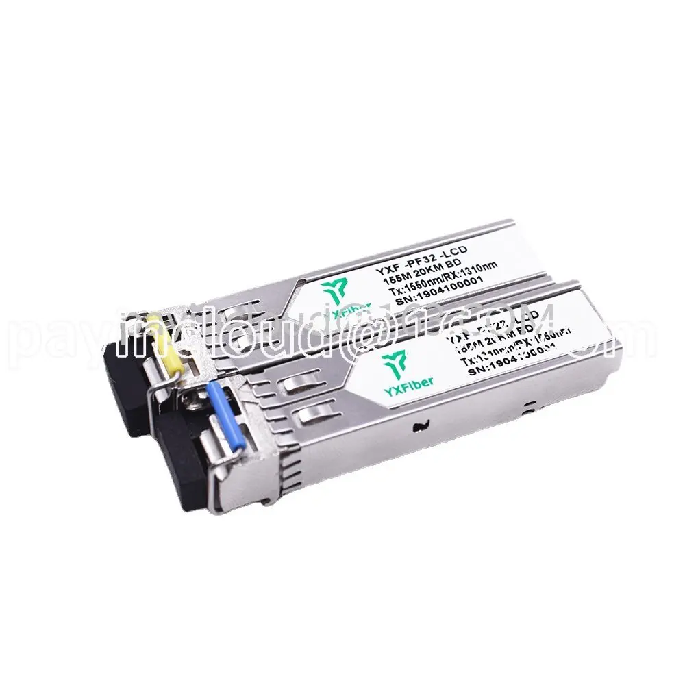 The Shelf 155M BIDI 20km 1310nm/1550nm LC SC Connector 100Mbps Optical Fiber WDM SFP Module Tramsceiver
The Shelf 155M BIDI 20km 1310nm/1550nm LC SC Connector 100Mbps Optical Fiber WDM SFP Module Tramsceiver
