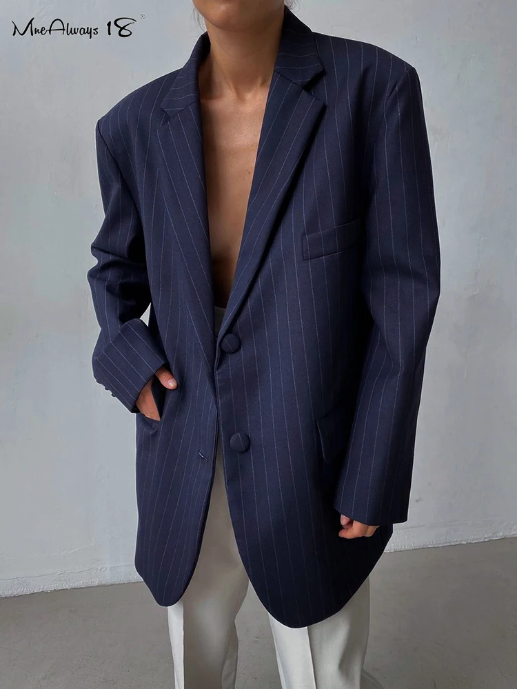 Mnealways18 Vintage Navy Stripe Blazer Suit Womens Oversize Single-Breasted Office Outerwear Ladies Winter 2022 Classy Jackets
Mnealways18 Vintage Navy Stripe Blazer Suit Womens Oversize Single-Breasted Office Outerwear Ladies Winter 2022 Classy Jackets