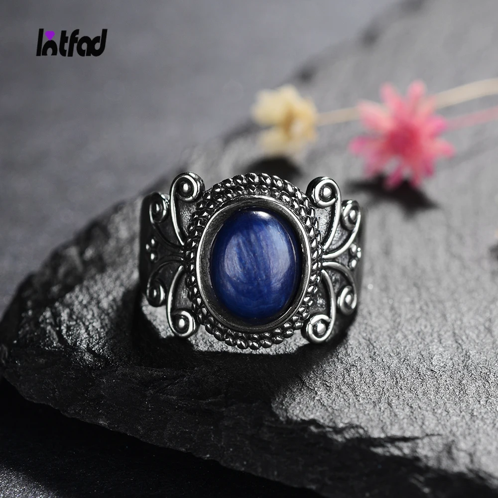 Retro Sterling Silver 925 Rings Natural Oval Kyanite Rings for Women Fine Jewelry Party Birthday Gift Elegant Ring
Retro Sterling Silver 925 Rings Natural Oval Kyanite Rings for Women Fine Jewelry Party Birthday Gift Elegant Ring