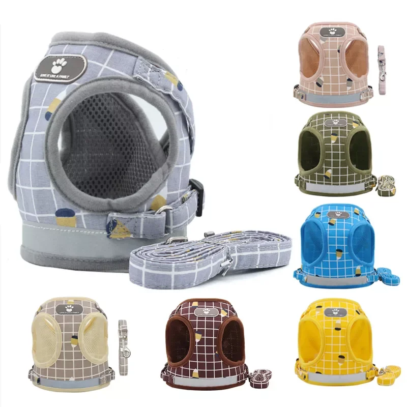 NEW Dog Harness Reflective Puppy Kitten Collars Breathable Mesh Vest Adjustable Small Dog Cat Vest Harnesses Leash Pug Pet Suppl
NEW Dog Harness Reflective Puppy Kitten Collars Breathable Mesh Vest Adjustable Small Dog Cat Vest Harnesses Leash Pug Pet Suppl