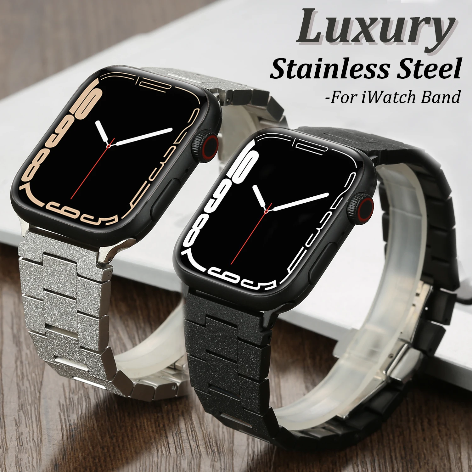 Luxury Metal Band For Apple Watch Series 7 41 45mm 38 42mm 40 44mm Bracelet Stainless Steel Wrist Strap For iWatch 7 6 Se 5 4 3
Luxury Metal Band For Apple Watch Series 7 41 45mm 38 42mm 40 44mm Bracelet Stainless Steel Wrist Strap For iWatch 7 6 Se 5 4 3