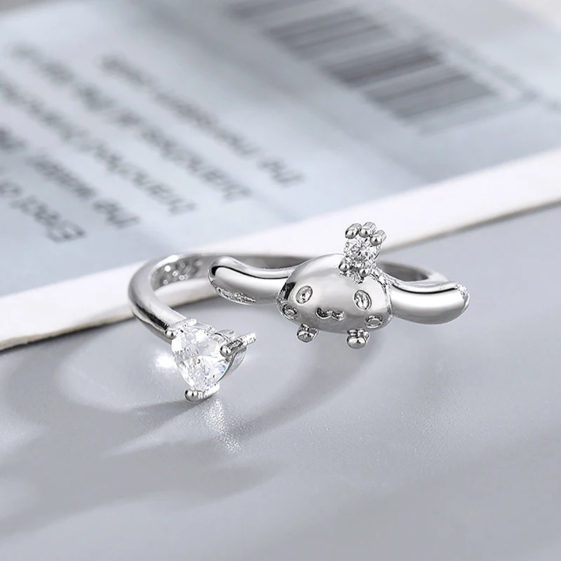 Sweet Big Ear Dog Love Heart Diamond Ring Fashion Women's Opening Jewelry Finger Rings
Sweet Big Ear Dog Love Heart Diamond Ring Fashion Women's Opening Jewelry Finger Rings