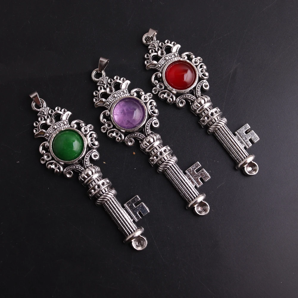 6 шт./партия, подвеска в форме ключа из натурального камня 
6 шт./партия, подвеска в форме ключа из натурального камня