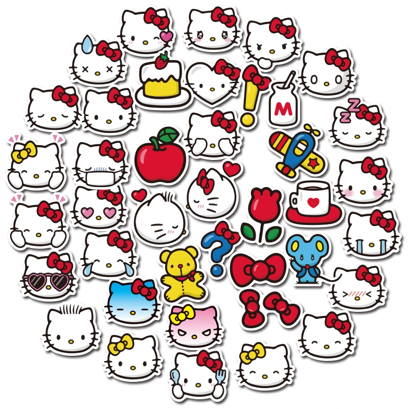 Sanrio Hello Kitty Cartoon Styles Stickers Water Cup Notebook Mobile Phone Waterproof Kawaii Creative Expression Decoration
Sanrio Hello Kitty Cartoon Styles Stickers Water Cup Notebook Mobile Phone Waterproof Kawaii Creative Expression Decoration