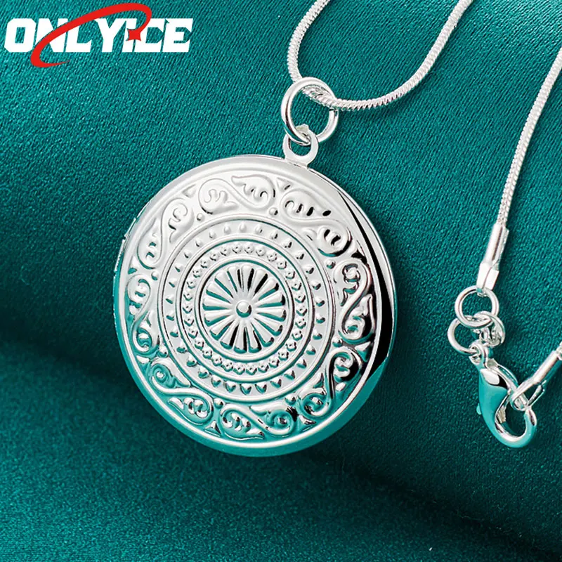 925 Sterling Silver Round Figure 8 Print Pendant Necklace 16-30 Inch Snake Chain for Women's Party Engagement Wedding Jewelry
925 Sterling Silver Round Figure 8 Print Pendant Necklace 16-30 Inch Snake Chain for Women's Party Engagement Wedding Jewelry