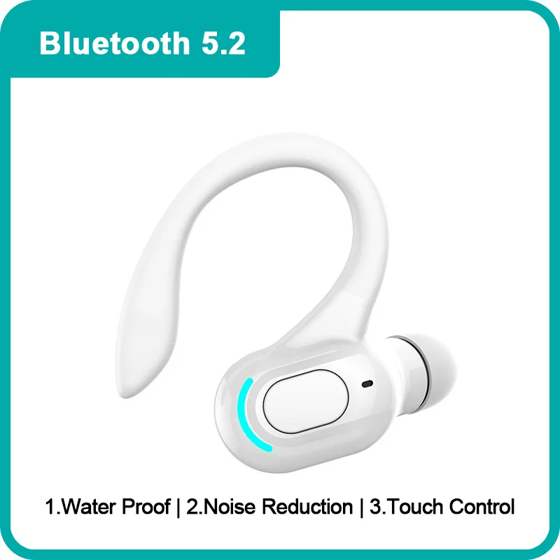 

Bluetooth 5.2 Wireless Headsets Earbuds Earpiece With Mic Mini Handsfree Earphones 24Hrs Headphones For IPhone Xiaomi Wholesale
