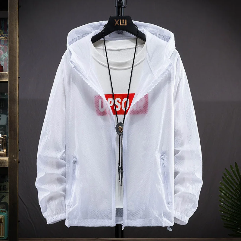 #7049 Summer Hooded Coats Men Plus Size 5XL 6XL 7XL Casual Sunscreen Mesh Coat Men Thin Preppy Style Perspective Jacket For Man
#7049 Summer Hooded Coats Men Plus Size 5XL 6XL 7XL Casual Sunscreen Mesh Coat Men Thin Preppy Style Perspective Jacket For Man