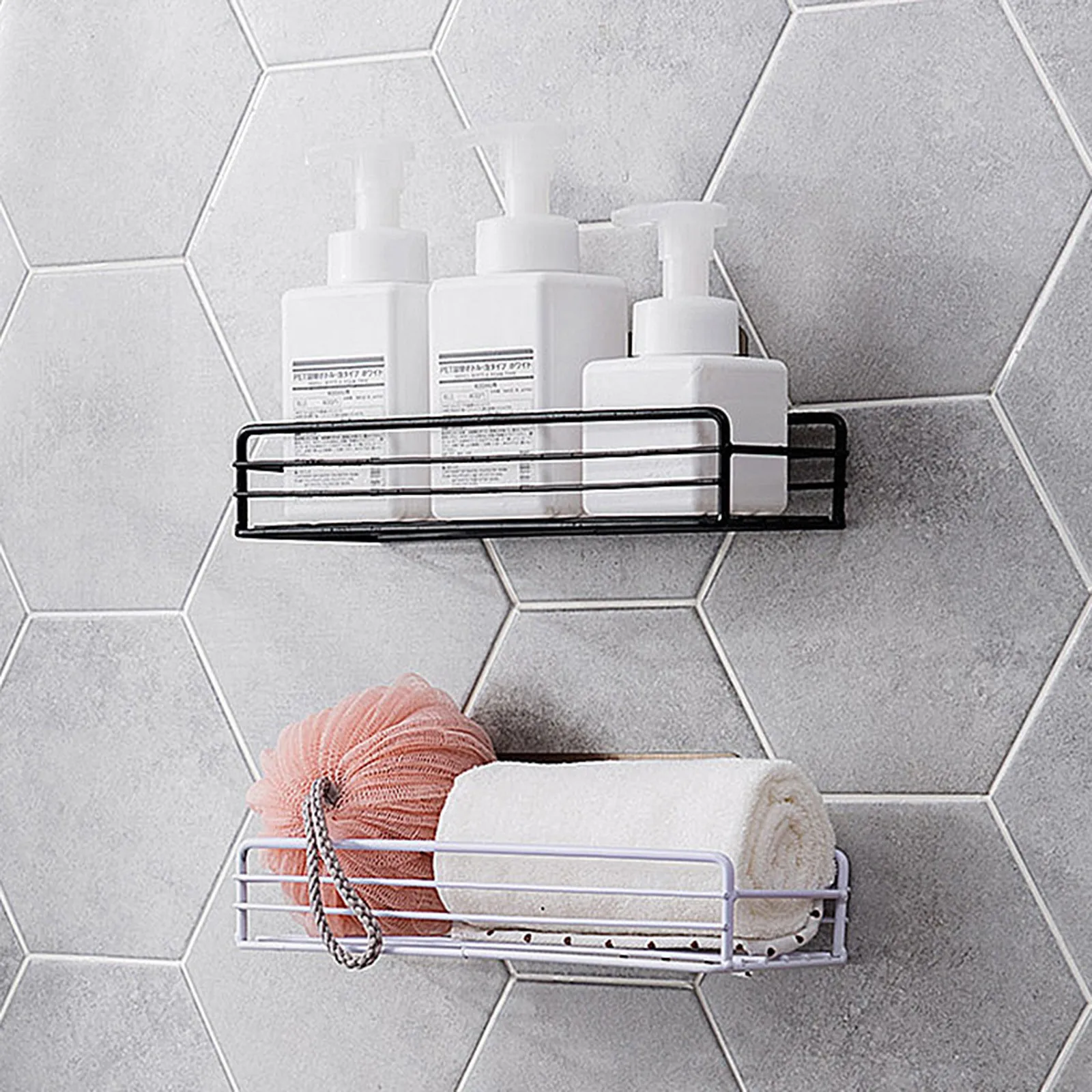 1pcs Iron Bathroom Shelf Wall Mount No Drilling shower room Shampoo Storage Holder For Kitchen Corner Bathroom Accessories
1pcs Iron Bathroom Shelf Wall Mount No Drilling shower room Shampoo Storage Holder For Kitchen Corner Bathroom Accessories
