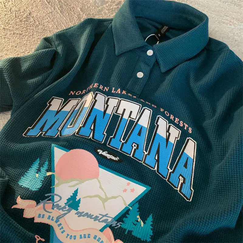 2022 Japan Retro letter print Long-sleeved POLO Shirt Top Women Loose Trend Couple BF Lapel Sweatshirt Preppy Hip Hop Cool Shirt
2022 Japan Retro letter print Long-sleeved POLO Shirt Top Women Loose Trend Couple BF Lapel Sweatshirt Preppy Hip Hop Cool Shirt