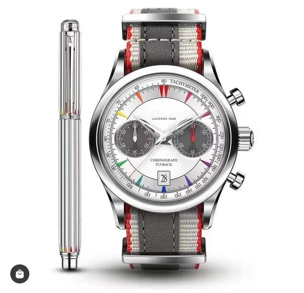 New Carl F. Bucherer Watch Limited Edition Maliron Collection Flyback Chronograph Silver Dial Top Fabric Strap 43mm Quartz Watch
New Carl F. Bucherer Watch Limited Edition Maliron Collection Flyback Chronograph Silver Dial Top Fabric Strap 43mm Quartz Watch