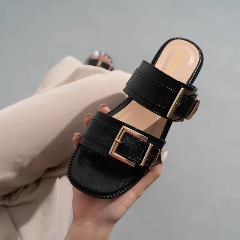 Женские сандалии на толстом каблуке, Босоножки с открытым носком и змеиным принтом, римские сандалии с пряжкой, обувь в ретро стиле, лето 2023
Женские сандалии на толстом каблуке, Босоножки с открытым носком и змеиным принтом, римские сандалии с пряжкой, обувь в ретро стиле, лето 2023