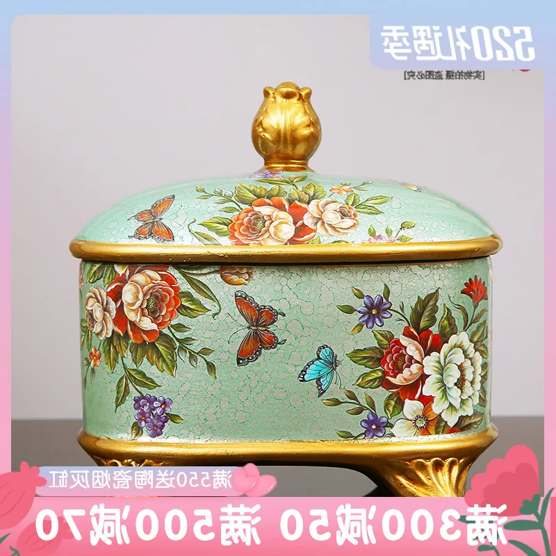 ceramic American storage tank, European retro home, living room, wine cabinet, porch, ornament, jewelry box
ceramic American storage tank, European retro home, living room, wine cabinet, porch, ornament, jewelry box