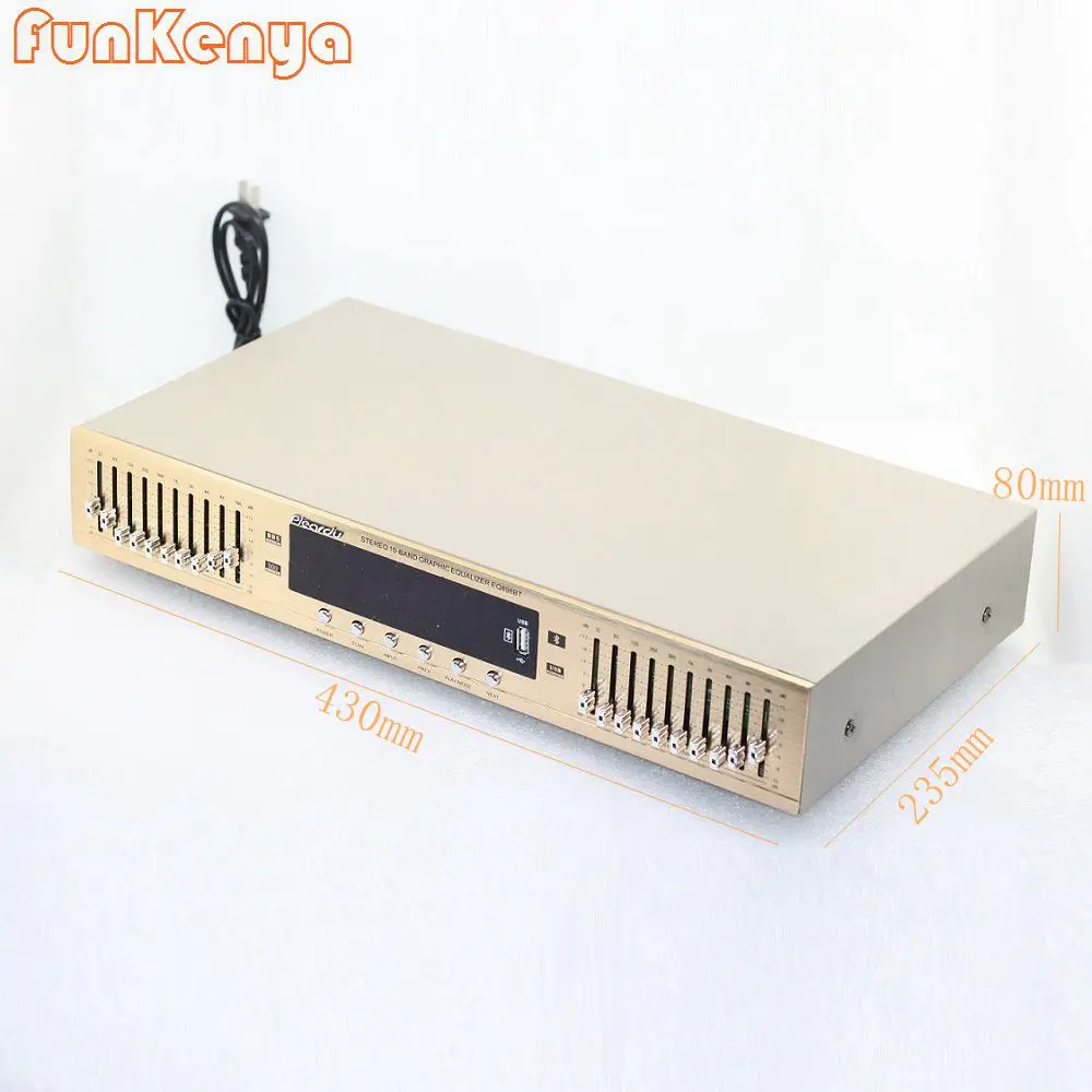 Двойной 10-сегментный Bluetooth стерео Выравнивающий бас эквалайзер Hi-Fi усилитель домашний EQ тюнер USB
Двойной 10-сегментный Bluetooth стерео Выравнивающий бас эквалайзер Hi-Fi усилитель домашний EQ тюнер USB