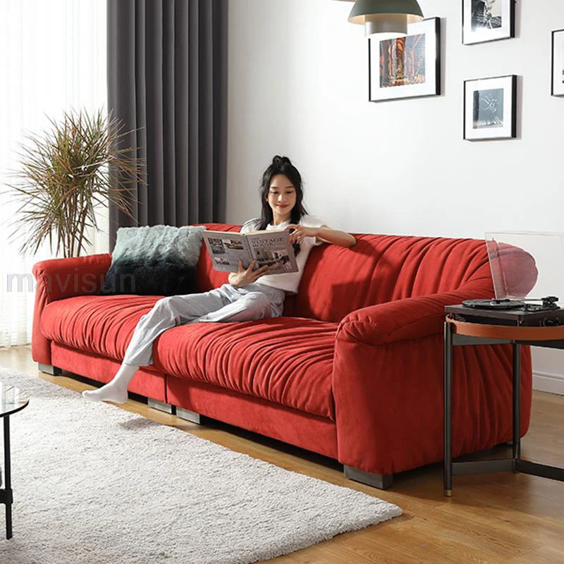 Modern Minimalist Japanese Custom Small Apartment Sofa Red 3 Seater Couch Xxl Relax Recliner Design Canape Salon Home Decoration
Modern Minimalist Japanese Custom Small Apartment Sofa Red 3 Seater Couch Xxl Relax Recliner Design Canape Salon Home Decoration