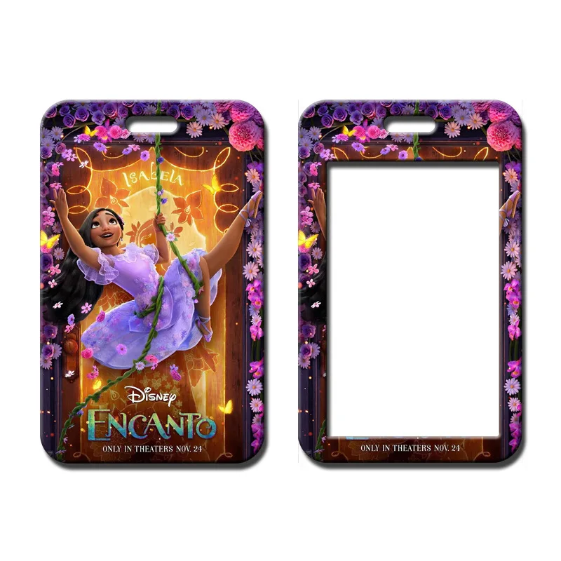 

Disney Encanto Office Girls Name Card Student Campus Card Hanging Neck Bag Card Holder Lanyard ID Card Case Drop Shipping