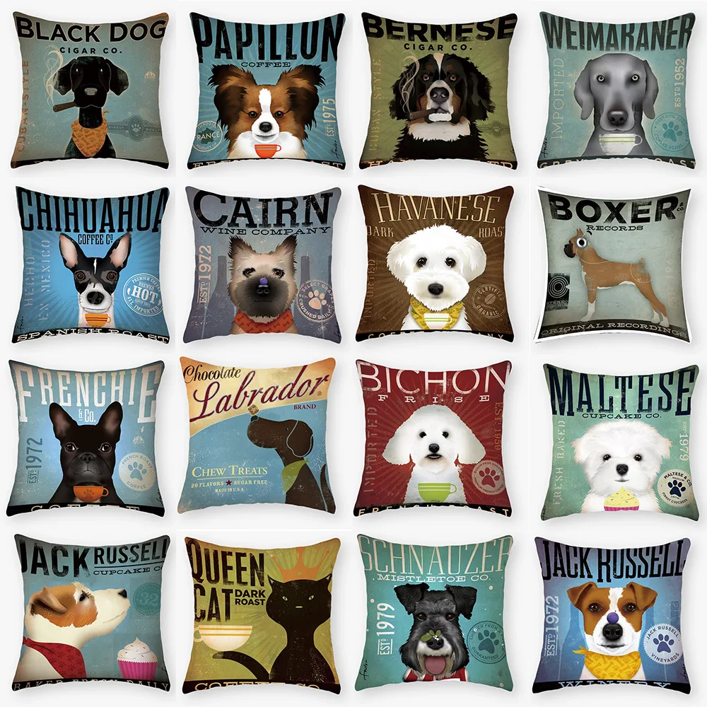 Funny Dog Pillow Covers Cute Dog Cotton Linen Pillow Case for Bedroom Sofa Bed Bedroom Decoration Luxury Pillowcase 45x45 Cm
Funny Dog Pillow Covers Cute Dog Cotton Linen Pillow Case for Bedroom Sofa Bed Bedroom Decoration Luxury Pillowcase 45x45 Cm