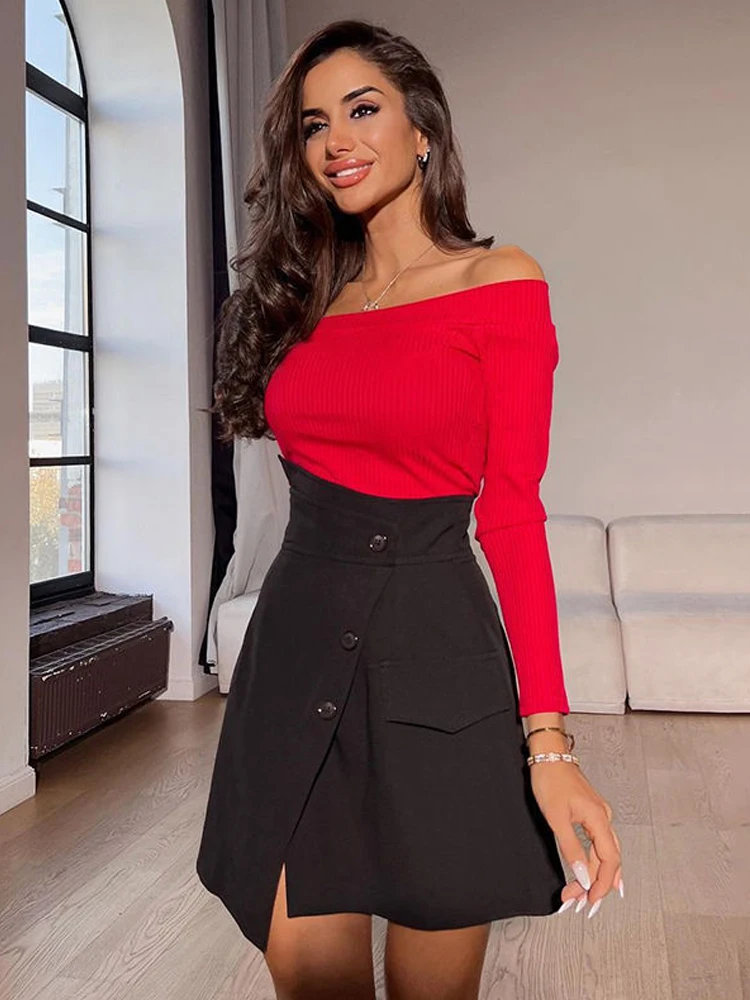 Autumn and Winter Women's High Waist Short Skirts Irregular Elegant Office Skirts Mini Black Fashion Short Skirts High Street
Autumn and Winter Women's High Waist Short Skirts Irregular Elegant Office Skirts Mini Black Fashion Short Skirts High Street
