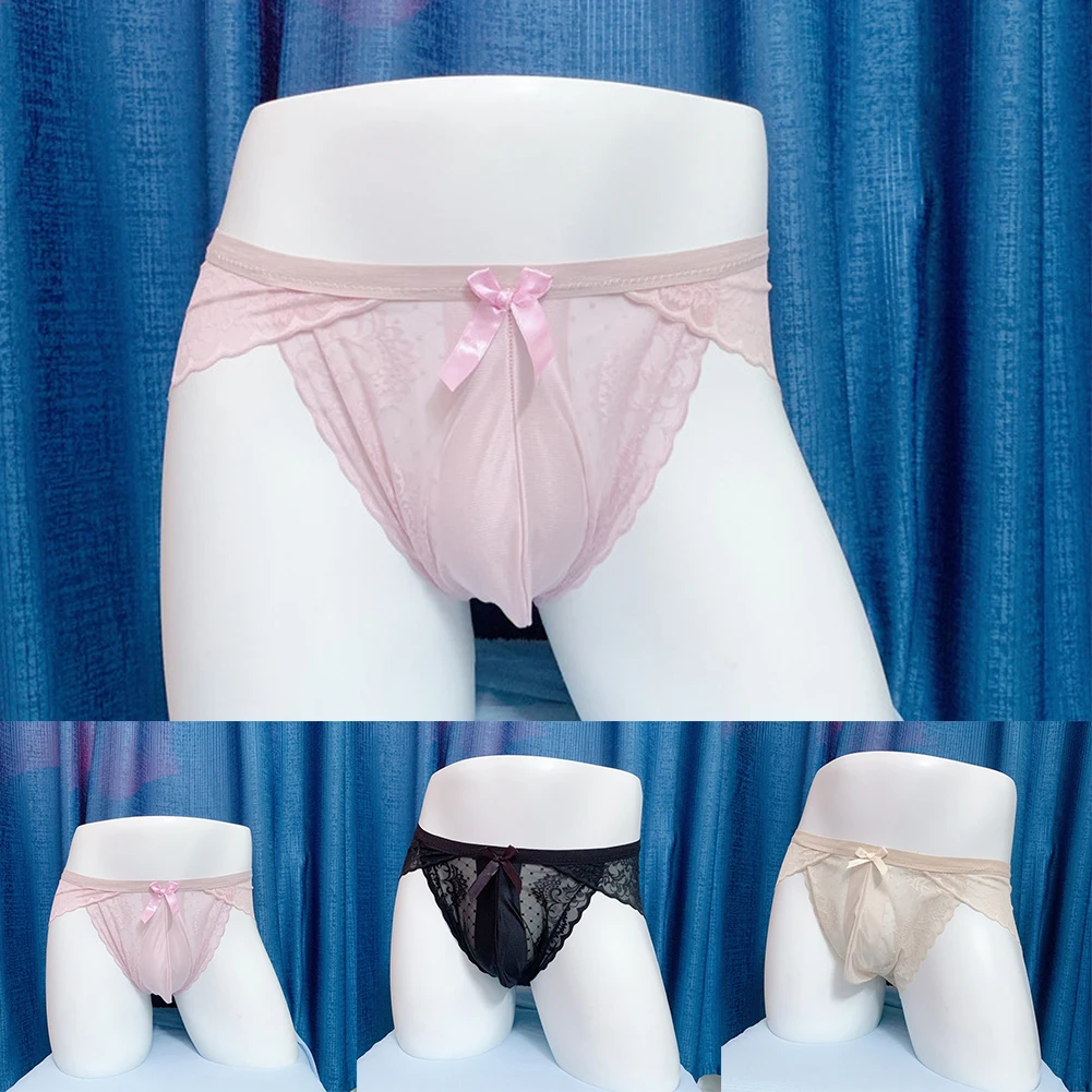 Men's Sissy Pouch Underwear Briefs Sexy Transparent Jacquard Breathable Printed Low Rise G-String U Convex Lace Sheer Panties
Men's Sissy Pouch Underwear Briefs Sexy Transparent Jacquard Breathable Printed Low Rise G-String U Convex Lace Sheer Panties