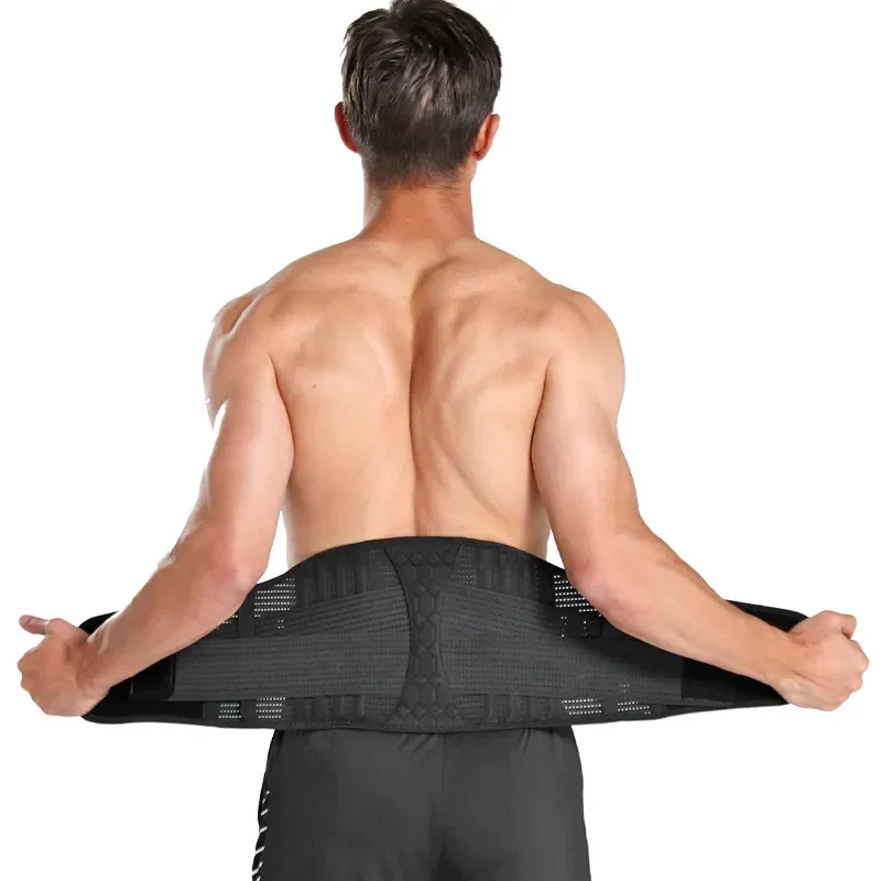 

Lumbar Waist Support Belt Strong Lower Back Brace Support Corset Belt Waist Trainer Sweat Slim Belt for Sports Pain Relief New