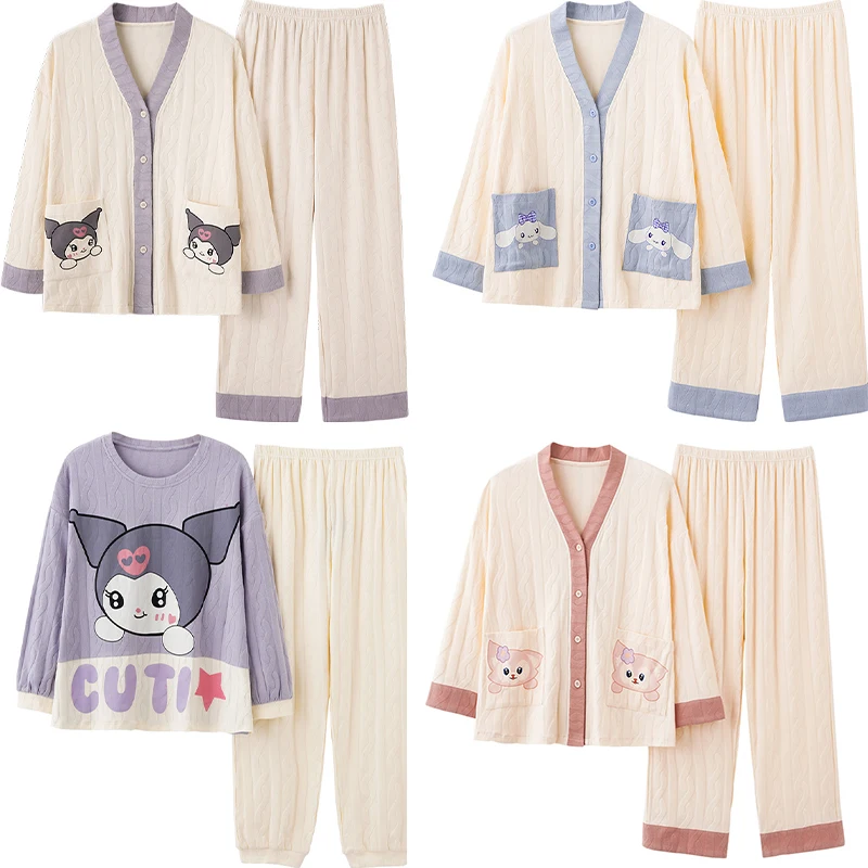 Kawaii Sanriod My Melody Cinnamorol Kuromi Modal Pajamas Womens Spring and Summer Thin Home Clothes Two-Piece Suit
Kawaii Sanriod My Melody Cinnamorol Kuromi Modal Pajamas Womens Spring and Summer Thin Home Clothes Two-Piece Suit