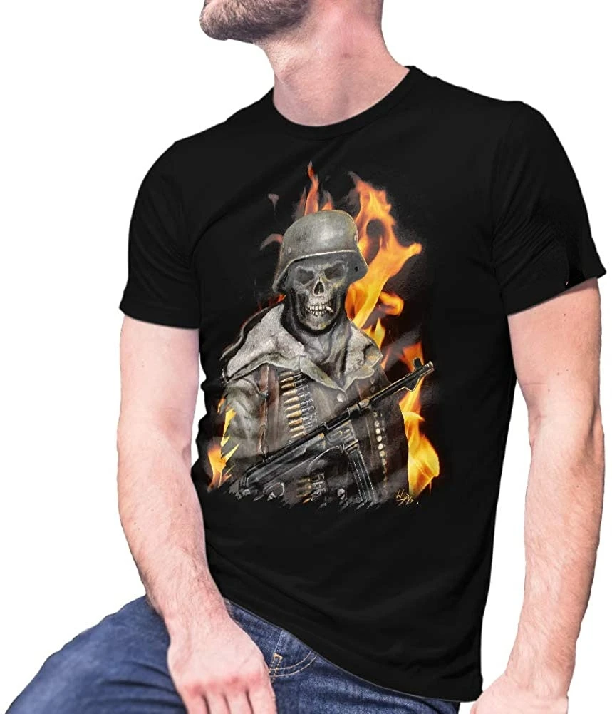 German Soldier 2 WK Landser Steel Helmet German T-Shirt Short Sleeve Casual Cotton O-Neck Men T Shirt 
German Soldier 2 WK Landser Steel Helmet German T-Shirt Short Sleeve Casual Cotton O-Neck Men T Shirt