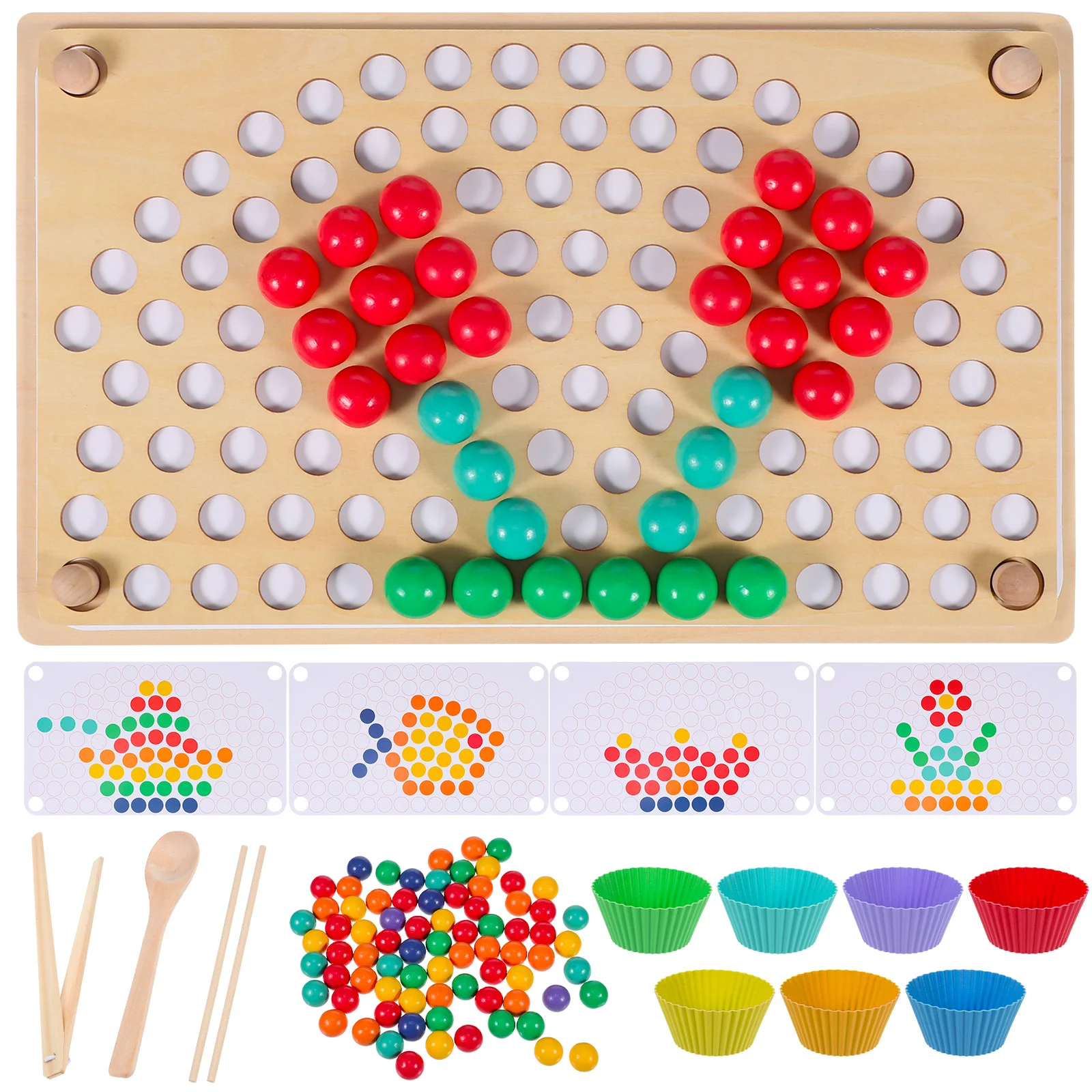 1 Set Board Bead Game Montessori Wooden Board Beads Game Educational Preschool Toy
1 Set Board Bead Game Montessori Wooden Board Beads Game Educational Preschool Toy