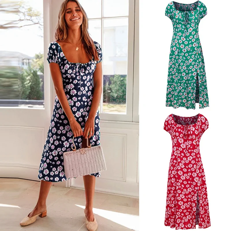 Floral Print Dress Women Drawstring Square Neck Off Shoulder High Split Maxi Dress Beach Party Wrap Dress
Floral Print Dress Women Drawstring Square Neck Off Shoulder High Split Maxi Dress Beach Party Wrap Dress