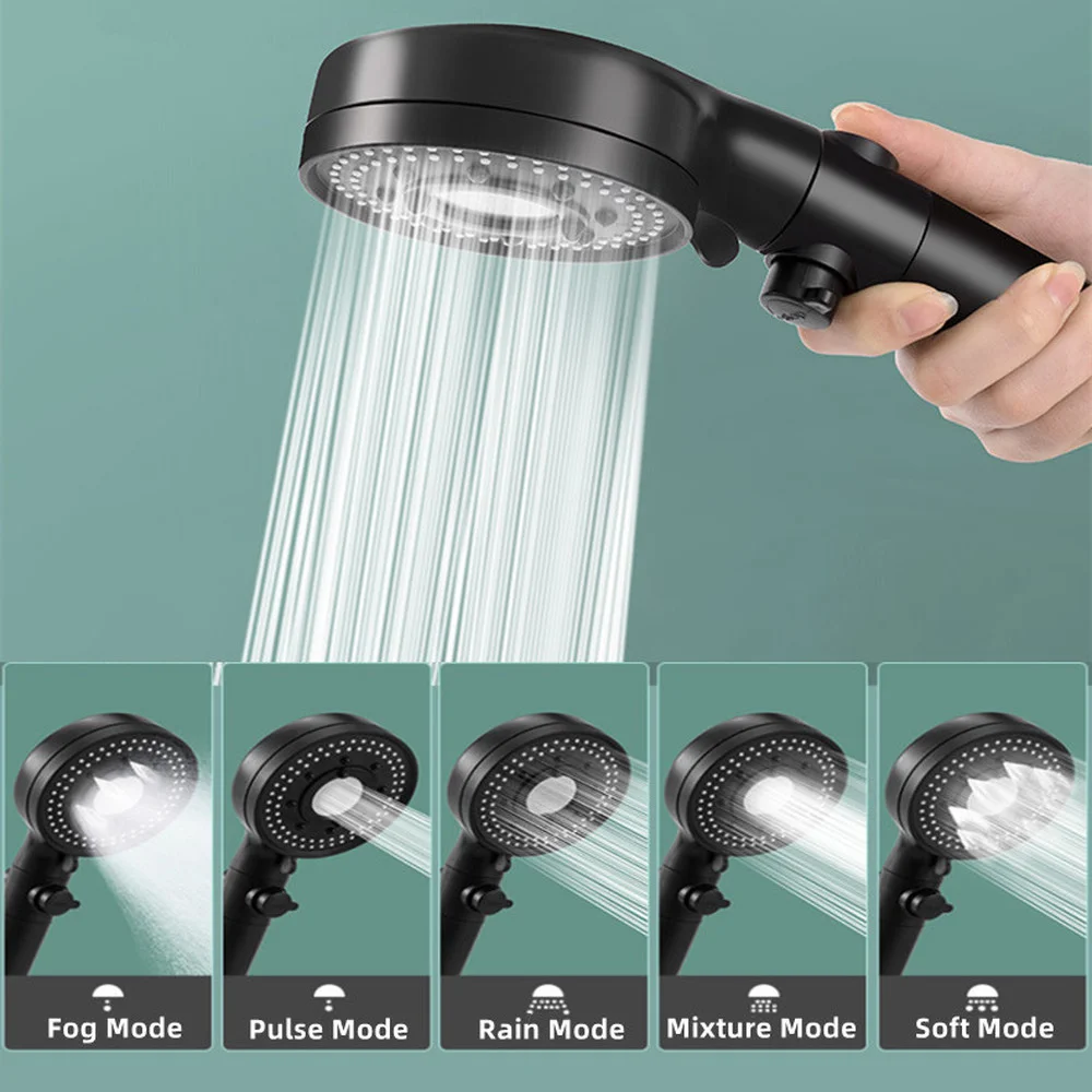 Water-saving Shower Head Filter Water-stop Self-cleaning Silicone Nozzle 5-speed Adjustment Booster Shower Bathroom Accessories
Water-saving Shower Head Filter Water-stop Self-cleaning Silicone Nozzle 5-speed Adjustment Booster Shower Bathroom Accessories