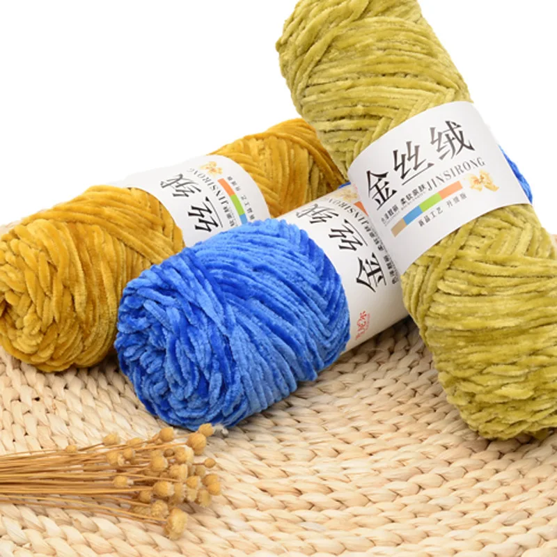100g/Roll Velvet Polyester Blended Yarn Thick Cotton Chenille Crochet Knitting Sweater Soft Baby Scarf Yarn For DIY Hand-Knitted
100g/Roll Velvet Polyester Blended Yarn Thick Cotton Chenille Crochet Knitting Sweater Soft Baby Scarf Yarn For DIY Hand-Knitted