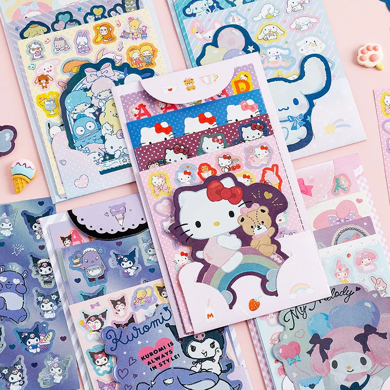 kawaii Sanrio Stickers Cinnamoroll Mymelody Kuromi Cartoon Cute Manual Account Material Kawaii Sticker Book Laser Plate Toys
kawaii Sanrio Stickers Cinnamoroll Mymelody Kuromi Cartoon Cute Manual Account Material Kawaii Sticker Book Laser Plate Toys