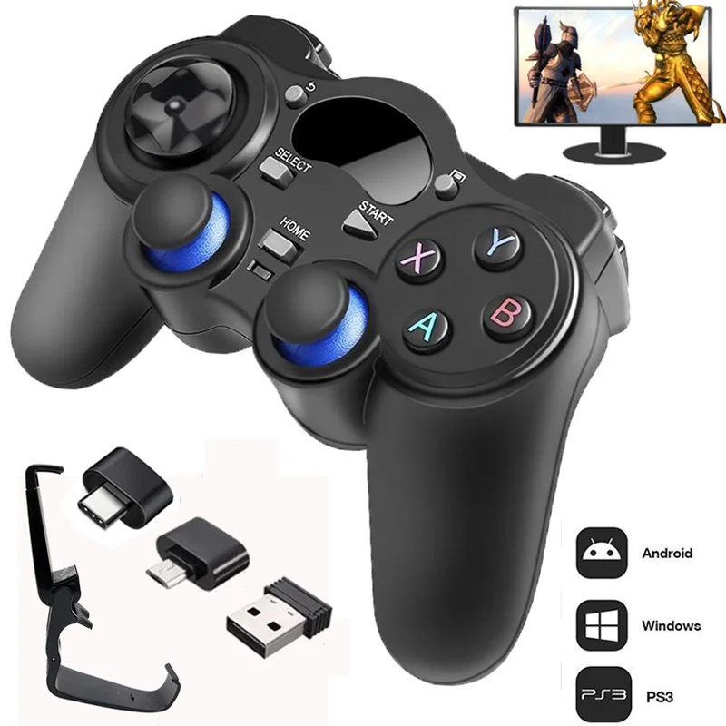 Controller 2.4G Gamepad Android Joystick Wireless Joypad with OTG to Converter/Smart Phone to Tablet PC Smart TV Box Genuine
Controller 2.4G Gamepad Android Joystick Wireless Joypad with OTG to Converter/Smart Phone to Tablet PC Smart TV Box Genuine