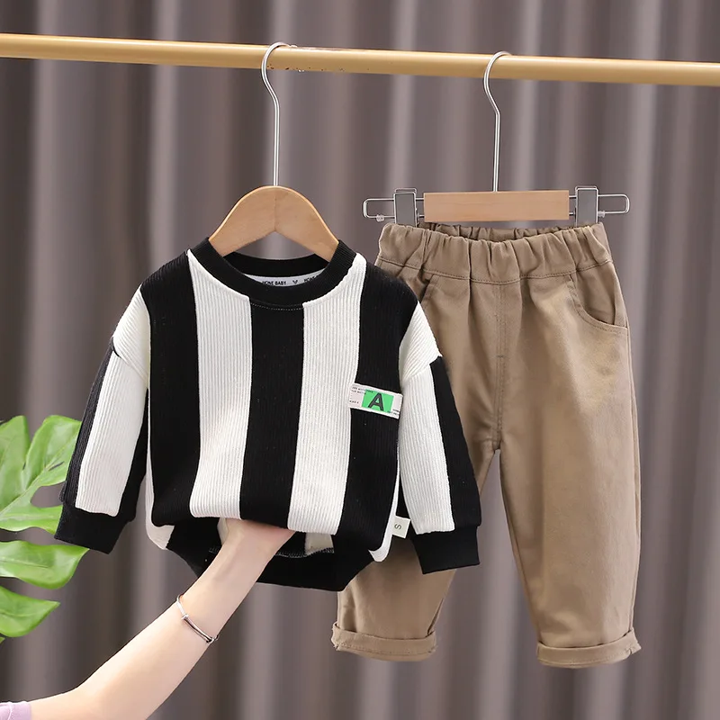 New Spring Autumn Baby Boys Clothes Children Girls Striped Sweatshirt + Pants 2Pcs/Sets Toddler Casual Costume Kids Tracksuits
New Spring Autumn Baby Boys Clothes Children Girls Striped Sweatshirt + Pants 2Pcs/Sets Toddler Casual Costume Kids Tracksuits