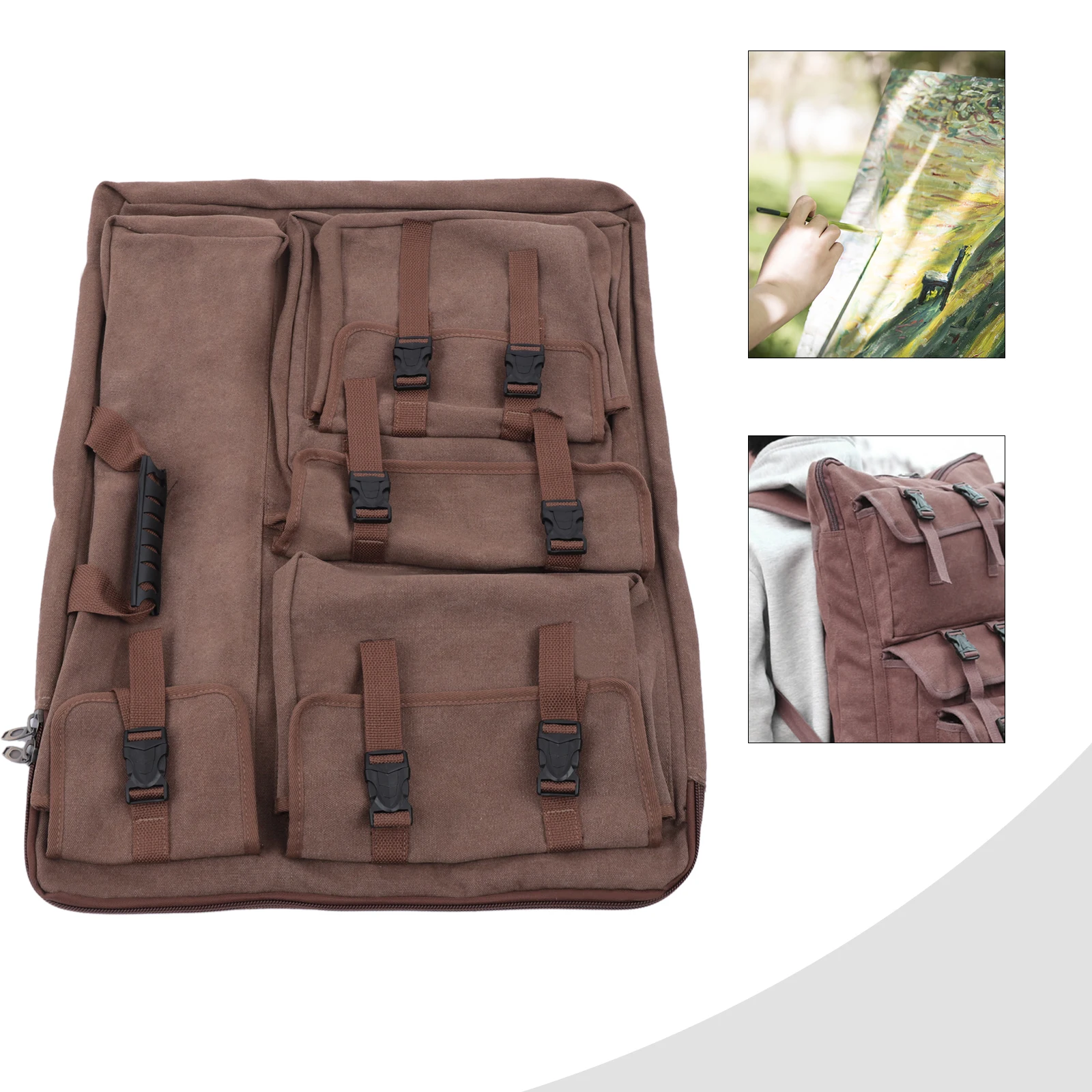 Coffee Canvas Artist Portfolio Carry Case Storage Backpack, Multi-functional Sketching Drawing
Coffee Canvas Artist Portfolio Carry Case Storage Backpack, Multi-functional Sketching Drawing
