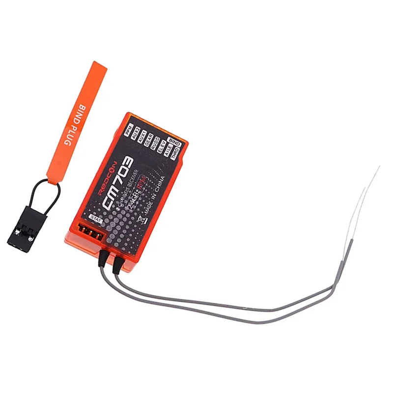 CM703 7 Channel 2.4Ghz Receiver with Satellite PPM & PWM Output Compatible with DSM2 and DSMX, Orange
CM703 7 Channel 2.4Ghz Receiver with Satellite PPM & PWM Output Compatible with DSM2 and DSMX, Orange