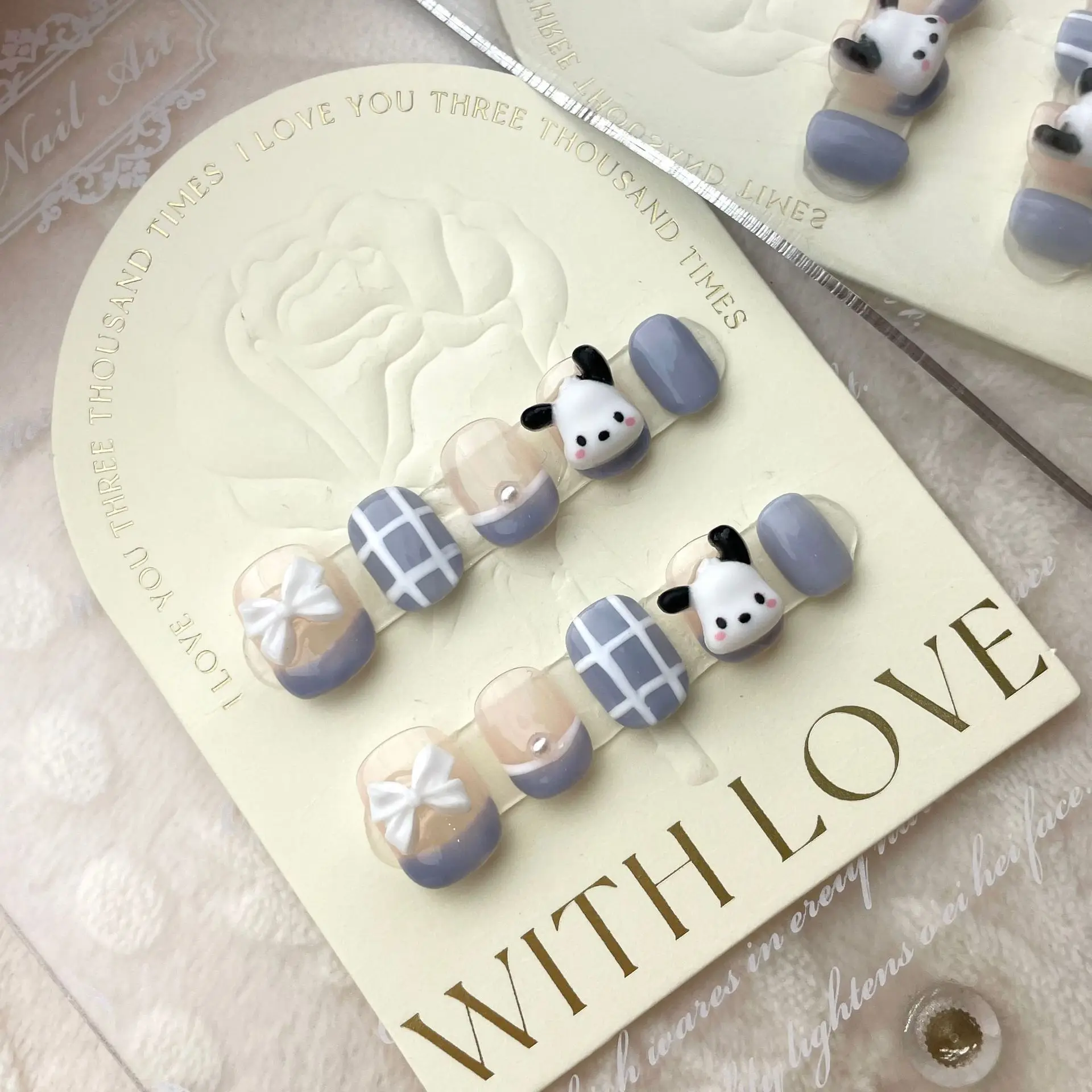 Handmade Short Kawaii False Nails Press on with Design Cartoon Japanese Fake Nail with Glue Artifical Nail Tip Nail Art for Girl
Handmade Short Kawaii False Nails Press on with Design Cartoon Japanese Fake Nail with Glue Artifical Nail Tip Nail Art for Girl