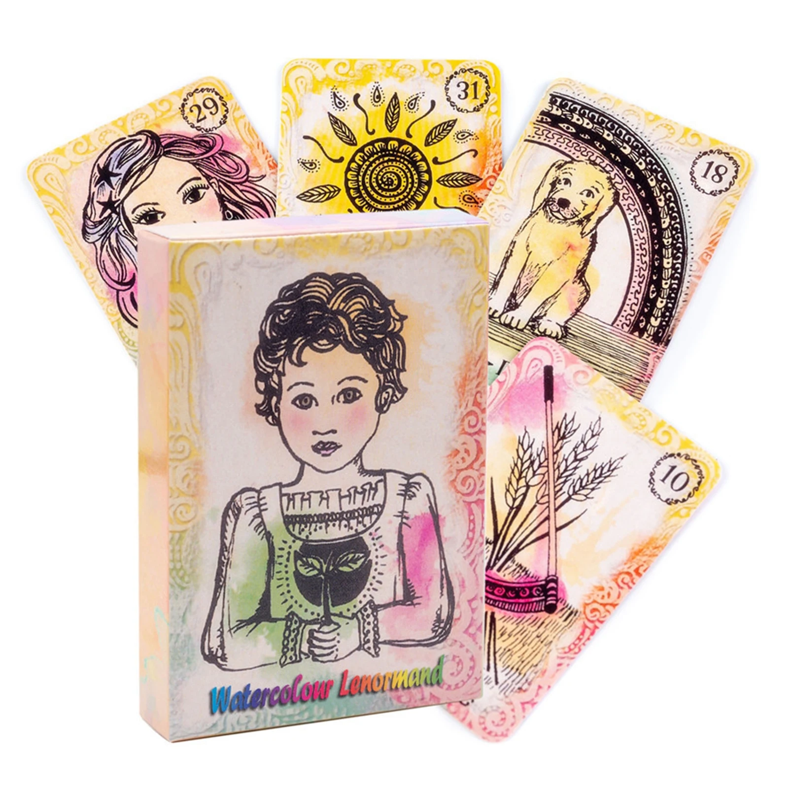 Watercolour Lenormand Tarot Cards Tarot Cards With Guide Book And Box Fortune Telling Game Card Original Tarot Cards Deck 3.94x2
Watercolour Lenormand Tarot Cards Tarot Cards With Guide Book And Box Fortune Telling Game Card Original Tarot Cards Deck 3.94x2