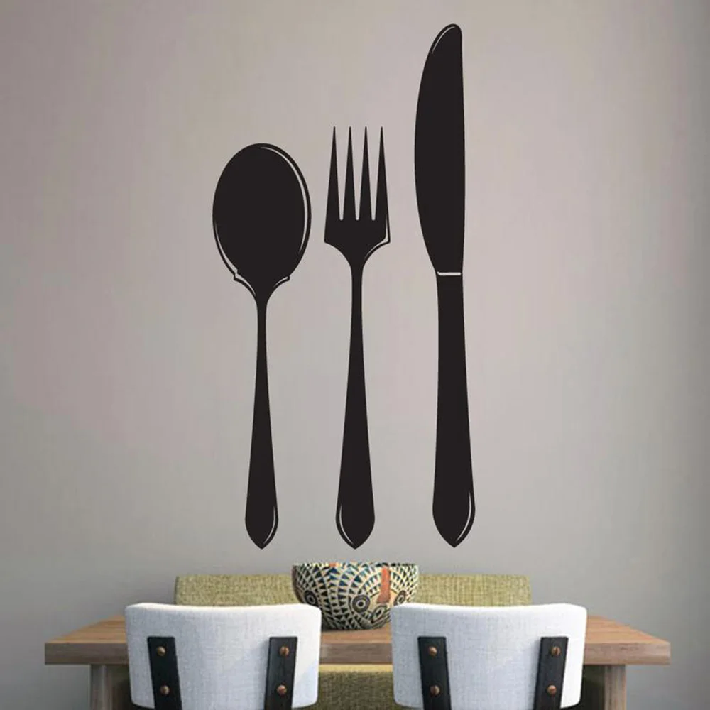 Spoon Fork Knife vinyl Walll stickers for wall Kitchen Wall Art Utensils Wall Decor Silverware Wall Decals G16
Spoon Fork Knife vinyl Walll stickers for wall Kitchen Wall Art Utensils Wall Decor Silverware Wall Decals G16