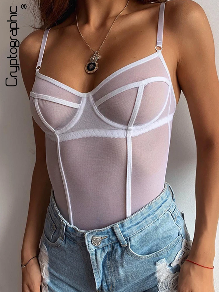 Cryptographic Sheer Mesh See Through Sexy Backless Straps Bodysuit Women Skinny Tops Club Bodysuits Overalls One Piece Clothes
Cryptographic Sheer Mesh See Through Sexy Backless Straps Bodysuit Women Skinny Tops Club Bodysuits Overalls One Piece Clothes