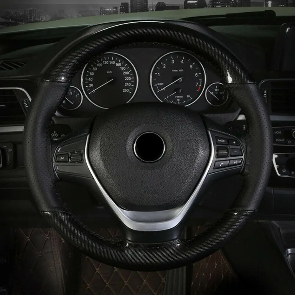 Universal Car Steering Wheel Cover Skidproof Auto Steering- Wheel Cover Anti-Slip Embossing Leather Car-styling Car Accessories
Universal Car Steering Wheel Cover Skidproof Auto Steering- Wheel Cover Anti-Slip Embossing Leather Car-styling Car Accessories
